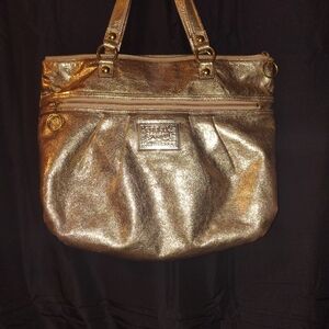 Coach Gold Metallic Shoulder Bag